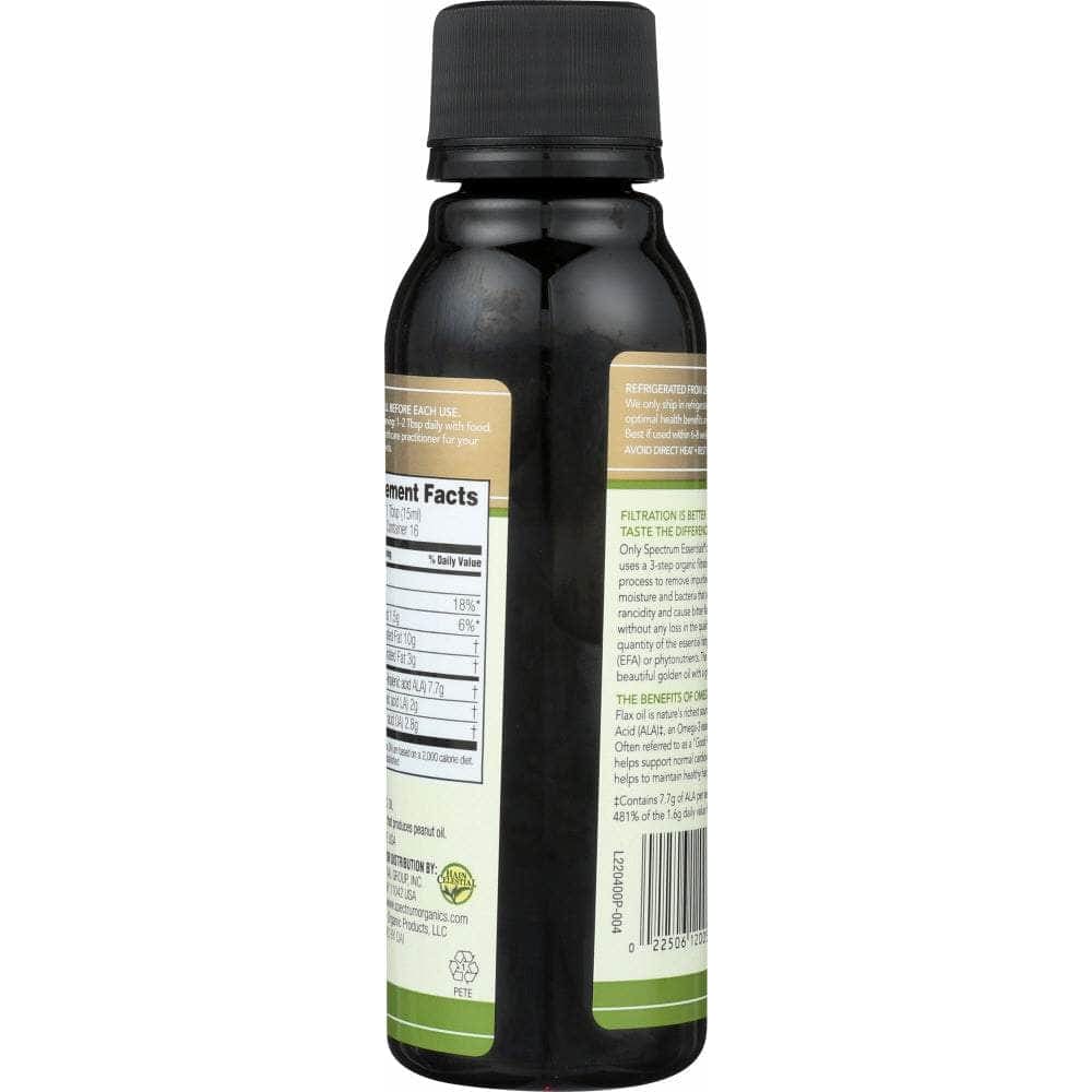 Spectrum Organic Products Spectrum Essential Organic Flax Oil Omega-3, 8 oz