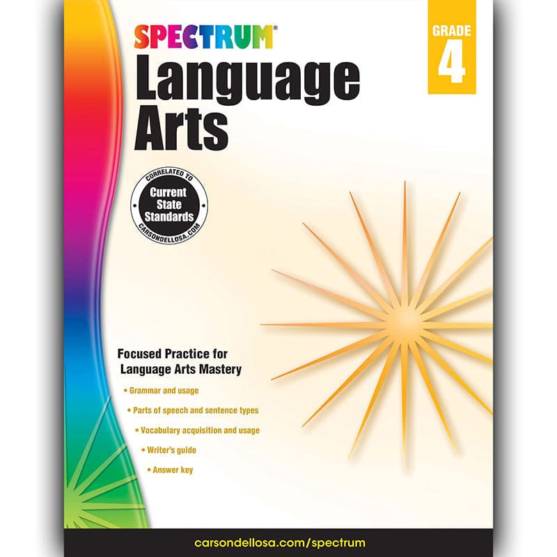 Spectrum Language Arts Gr 4 (Pack of 6) - Language Skills - Carson Dellosa Education