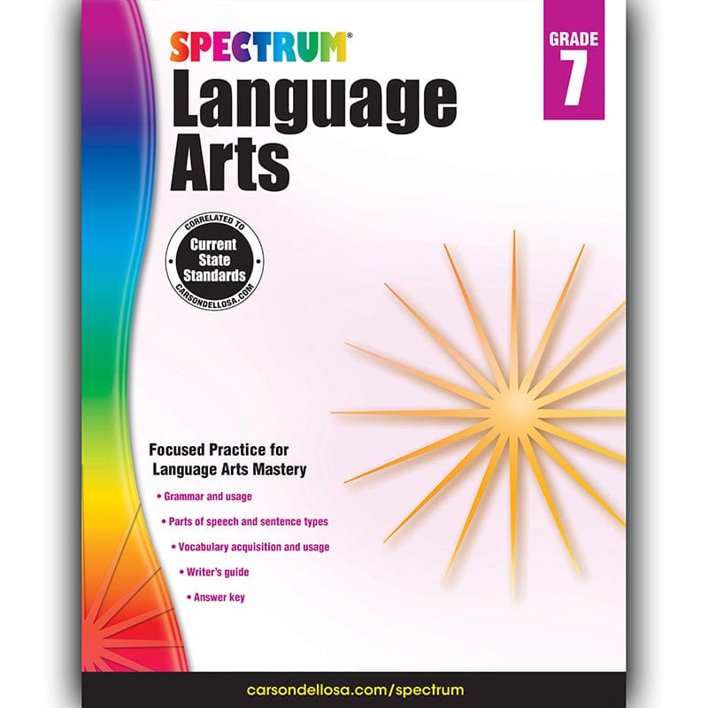 Spectrum Language Arts Gr 7 (Pack of 6) - Language Skills - Carson Dellosa Education