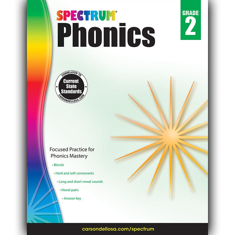 Spectrum Phonics Gr 2 (Pack of 6) - Phonics - Carson Dellosa Education
