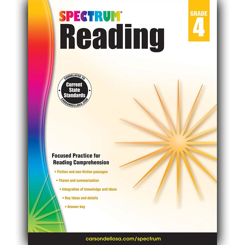 Spectrum Reading Gr 4 (Pack of 6) - Reading Skills - Carson Dellosa Education