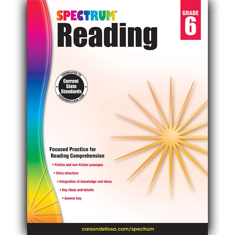 Spectrum Reading Gr 6 (Pack of 6) - Reading Skills - Carson Dellosa Education
