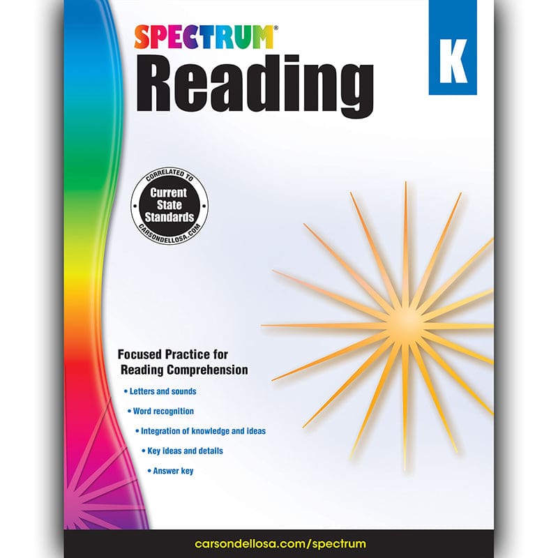 Spectrum Reading Gr K (Pack of 6) - Reading Skills - Carson Dellosa Education