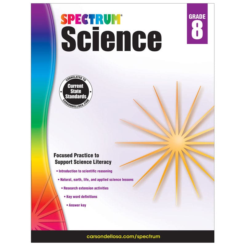 Spectrum Science Gr 8 (Pack of 6) - Activity Books & Kits - Carson Dellosa Education
