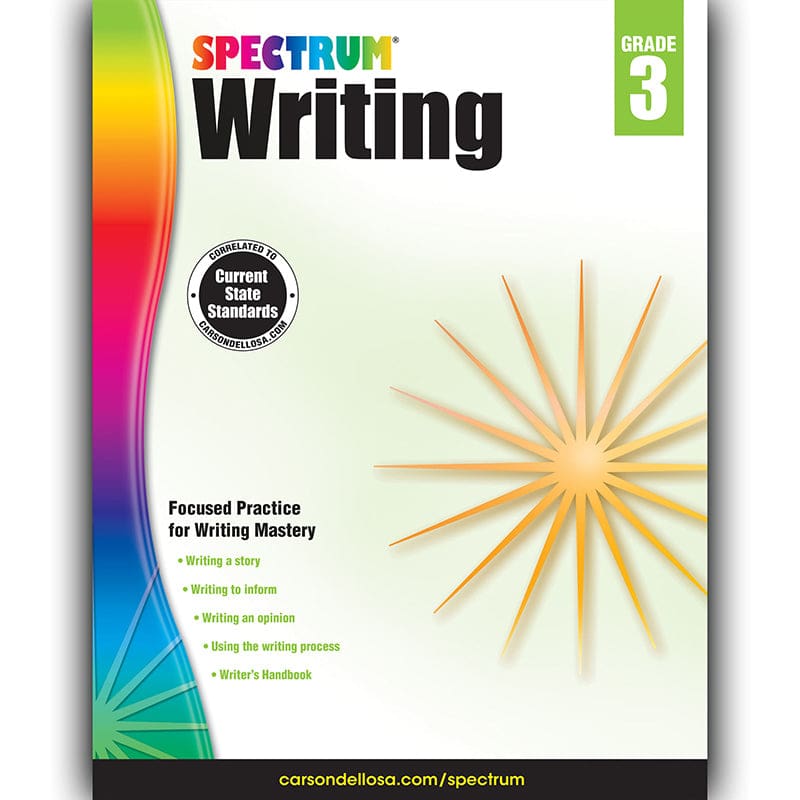 Spectrum Writing Gr 3 (Pack of 6) - Writing Skills - Carson Dellosa Education