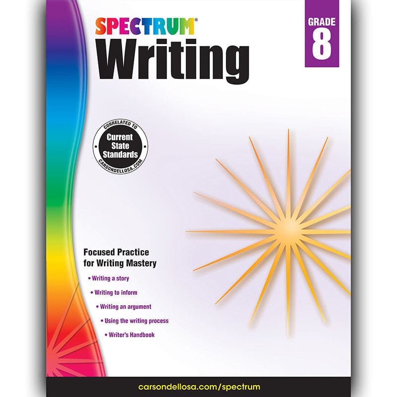 Spectrum Writing Gr 8 (Pack of 6) - Writing Skills - Carson Dellosa Education