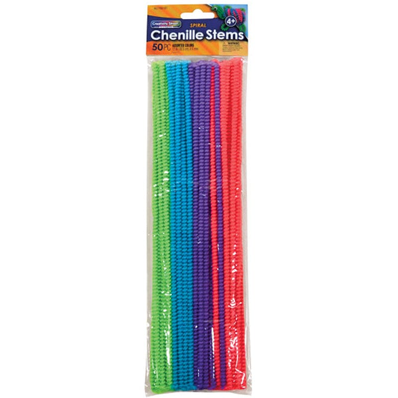 Spiral Stems Pack Of 50 (Pack of 12) - Chenille Stems - Dixon Ticonderoga Co - Pacon