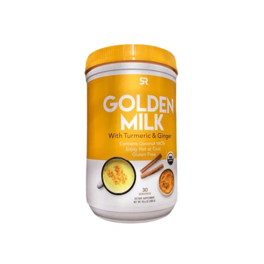 Sports Research USDA Organic Golden Milk with Turmeric and Ginger Powder, 10.6 oz - ShelHealth.Com