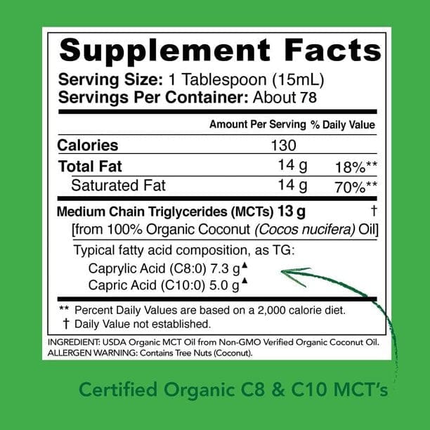 Sports Research USDA Organic MCT Oil 40 Ounces 76 Servings - Sports Research