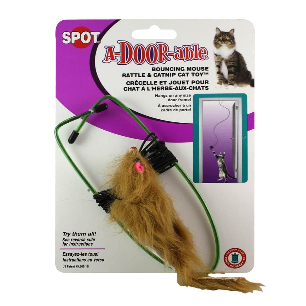 Spot A-Door-Able Bouncing Mouse Catnip Toy Assorted - Pet Supplies - Spot