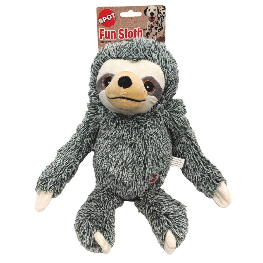Spot Fun Sloth Plush Dog Toy Assorted 13 in - Pet Supplies - Spot