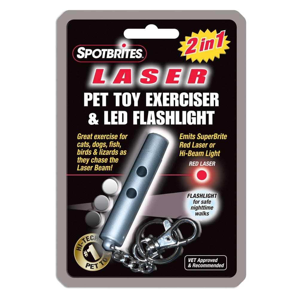 Spot Laser Original 2 in 1 Dog Toy Laser Toy Silver One Size - Pet Supplies - Spot