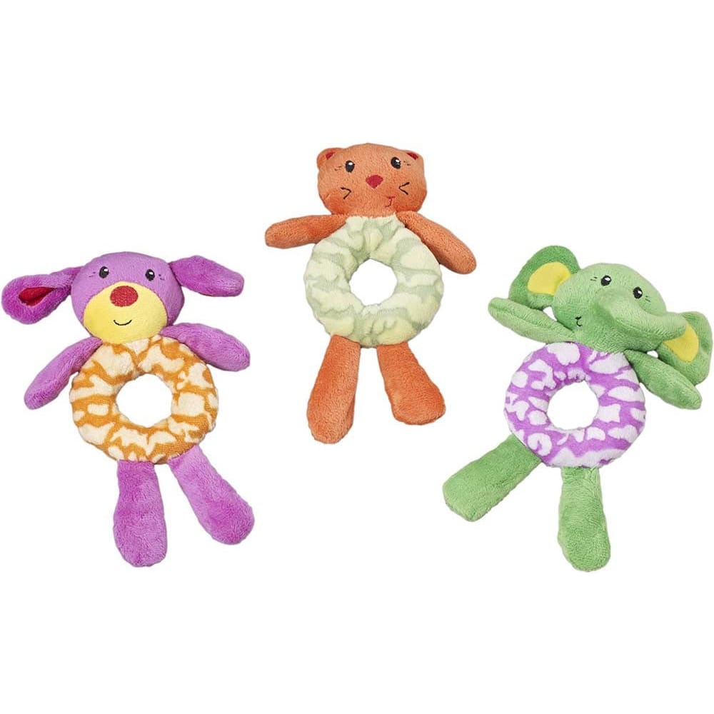 Spot Lil Spots Plush Dog Toy Ring Assorted 7.5 in - Pet Supplies - Spot