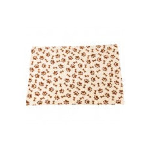 Spot Snuggler Bones-Paws Print Blanket Cream 40 in x 60 in - Pet Supplies - Spot