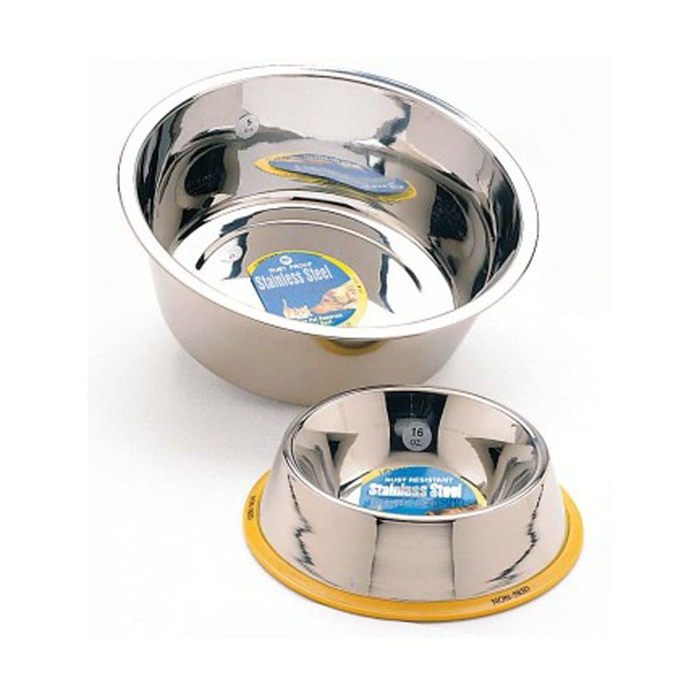 Spot Stainless Steel Mirror Finish No-Tip Dog Bowl Silver 64 Ounces - Pet Supplies - Spot