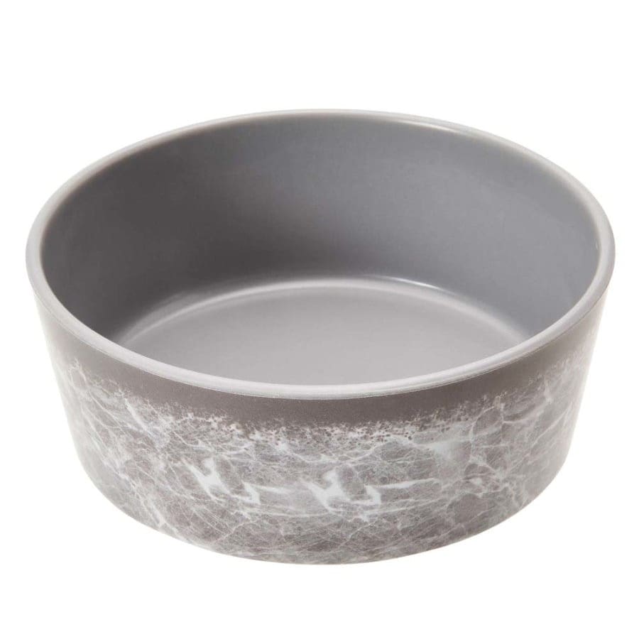 Spot Unbreak-A-Bowlz Marble Dog Bowl Grey Medium 6 in - Pet Supplies - Spot