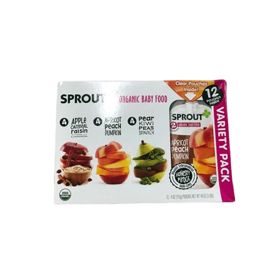 Sprout Organic Baby Food Variety Pack, 12 ct./4 oz. - ShelHealth.Com