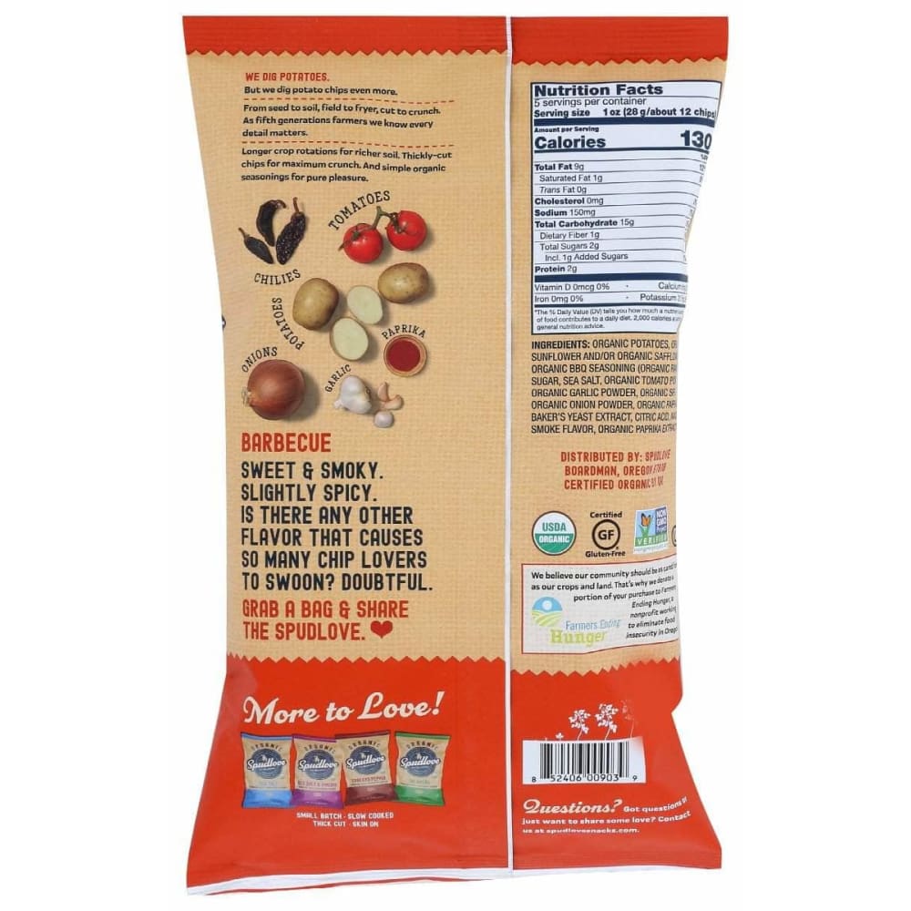 SPUDLOVE Spudlove Chips Potato Bbq, 5 Oz