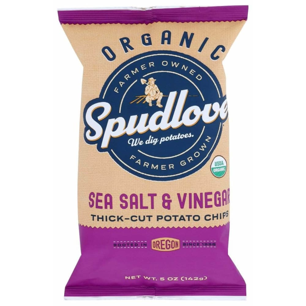 SPUDLOVE Spudlove Chips Potato Sea Salt & V, 5 Oz