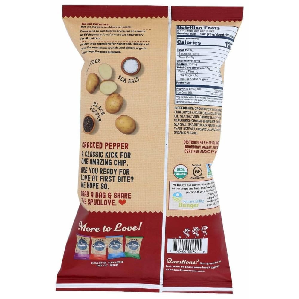 SPUDLOVE Spudlove Chips Potato Sea Slt & Bp, 5 Oz