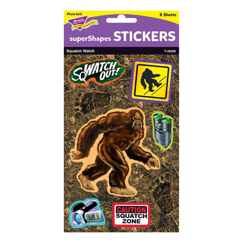 Squatch Watch Large Stickers 64 Ct (Pack of 12) - Stickers - Trend Enterprises Inc.