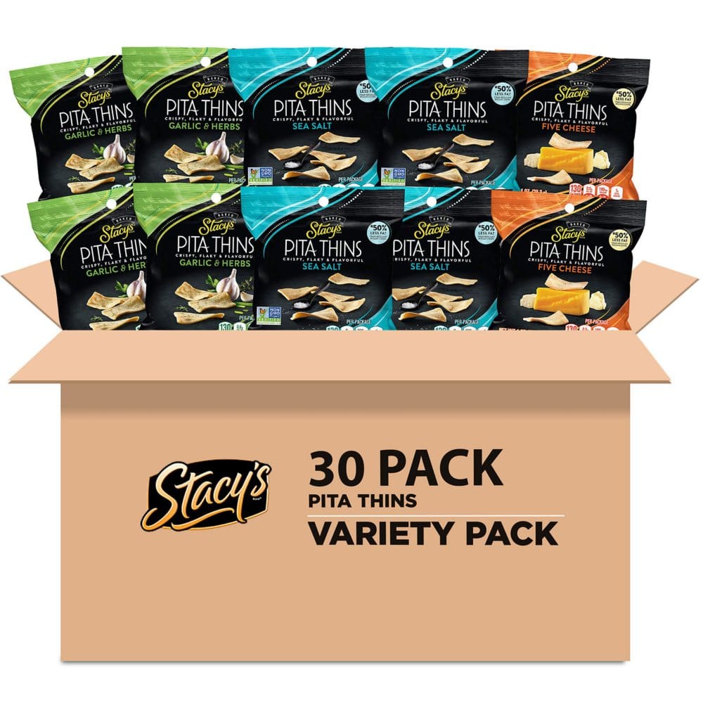 Stacy’s Pita Thins Variety Pack (1 oz. 30 ct.) - Bulk Pantry - Stacy’s Pita