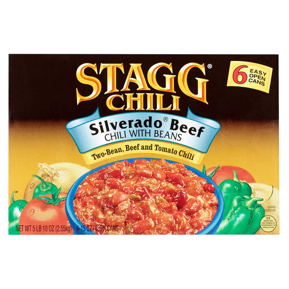 Stagg Silverado Beef Chili with Beans (15 oz. 6 pk.) - Canned Foods & Goods - Stagg Silverado