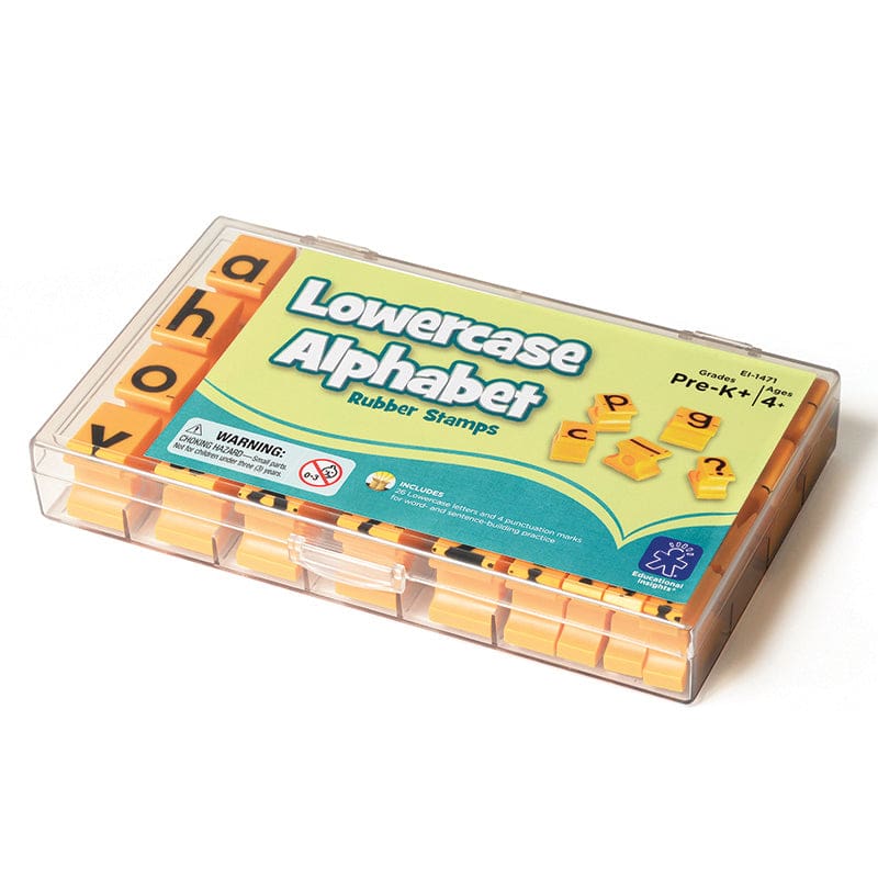 Stamps Lowercase Alphabet In Clear Clear Plastic Case (Pack of 2) - Stamps & Stamp Pads - Learning Resources