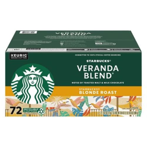 Starbucks Blonde Roast Coffee K-Cups Veranda Blend (72 ct.) - Starbucks