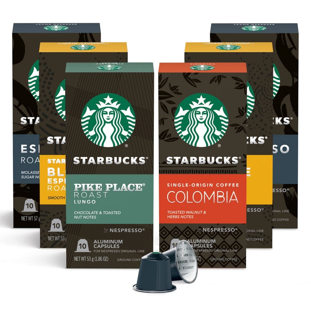 Starbucks by Nespresso Variety Pack (60 ct.) - Coffee Tea & Cocoa - Starbucks