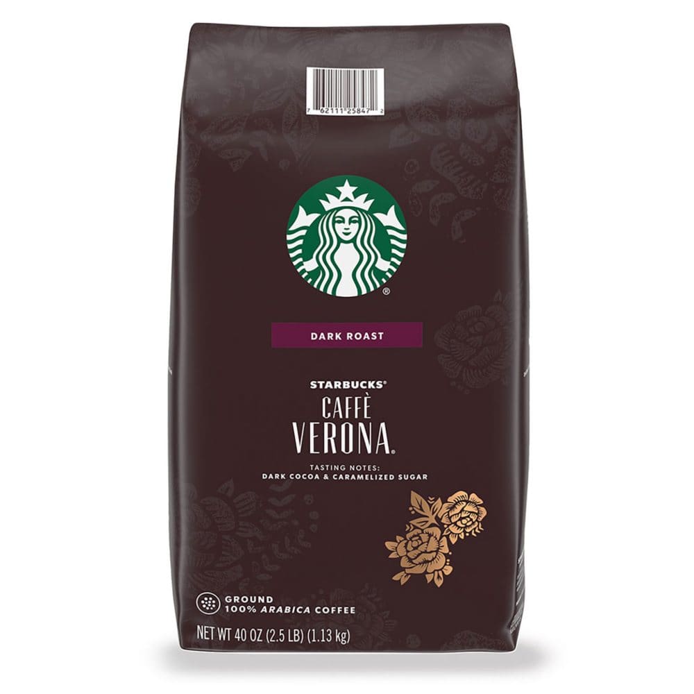 Starbucks Caffe Verona Ground Coffee Dark Roast (40 oz.) - Coffee Tea & Cocoa - Starbucks Caffe