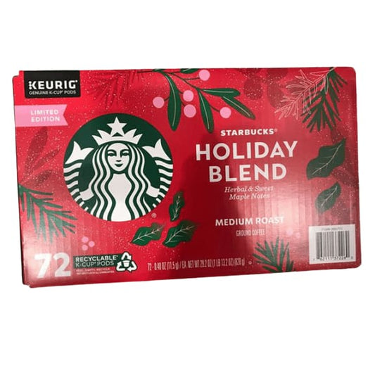 Starbucks Coffee Holiday Blend K-Cup Pods, 72 Count - ShelHealth.Com