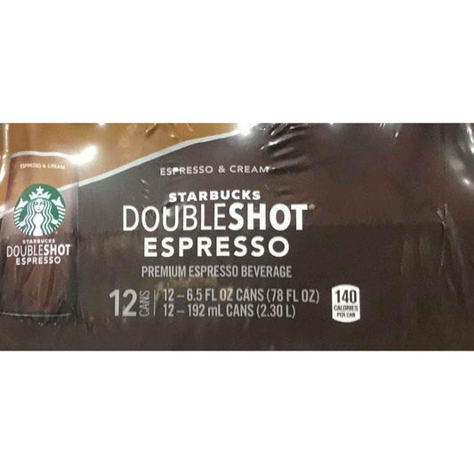 Starbucks Doubleshot Espresso, 6.5 fl. oz. - 12 Cans. - ShelHealth.Com
