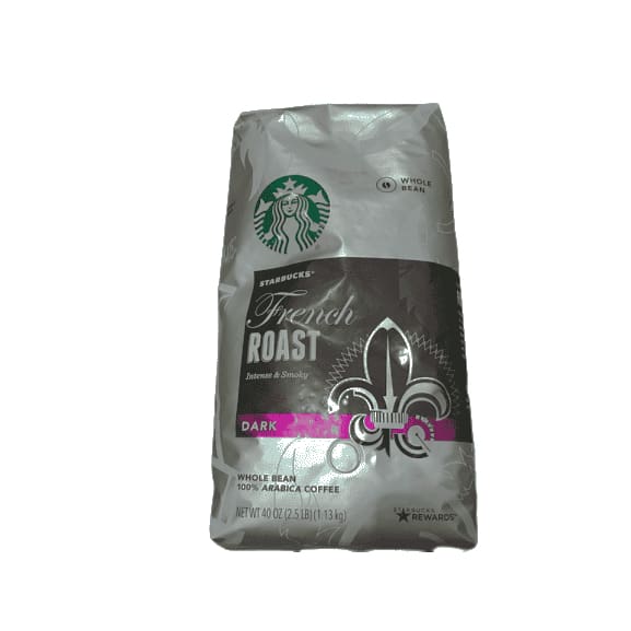 Starbucks French Roast Whole Bean Coffee, 40 Ounce - ShelHealth.Com