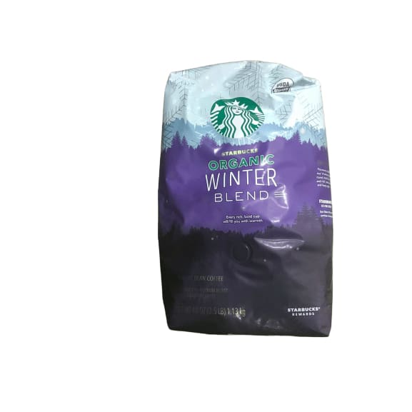 Starbucks Organic Coffee Winter Blend Whole Bean Medium Roast Arabica, 40 Ounce - ShelHealth.Com