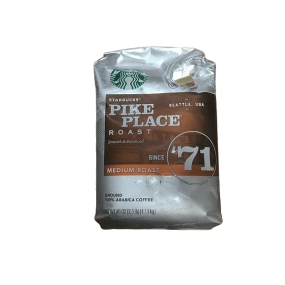 Starbucks Pike Place Roast Medium Roast Ground Coffee, 40-Ounce Bag - ShelHealth.Com
