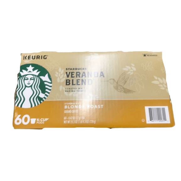 Starbucks Veranda Blend Blonde Roast Single Cup Coffee for Keurig Brewers, 60 K-Cup Pods - ShelHealth.Com