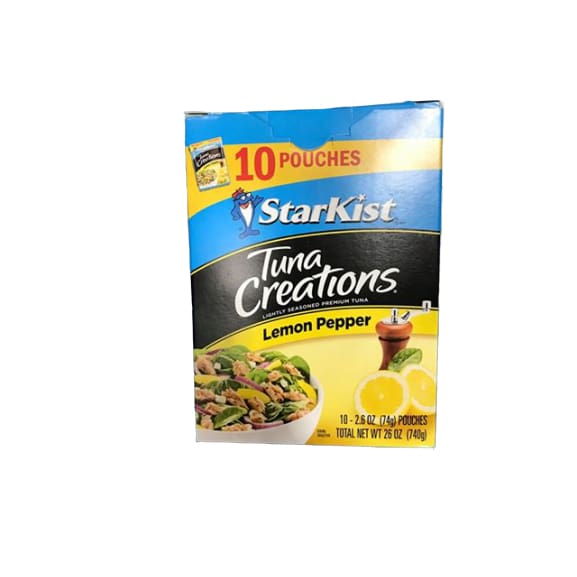 StarKist Tuna Creations, Lemon Pepper, 2.6 oz pouch (Pack of 10) - ShelHealth.Com