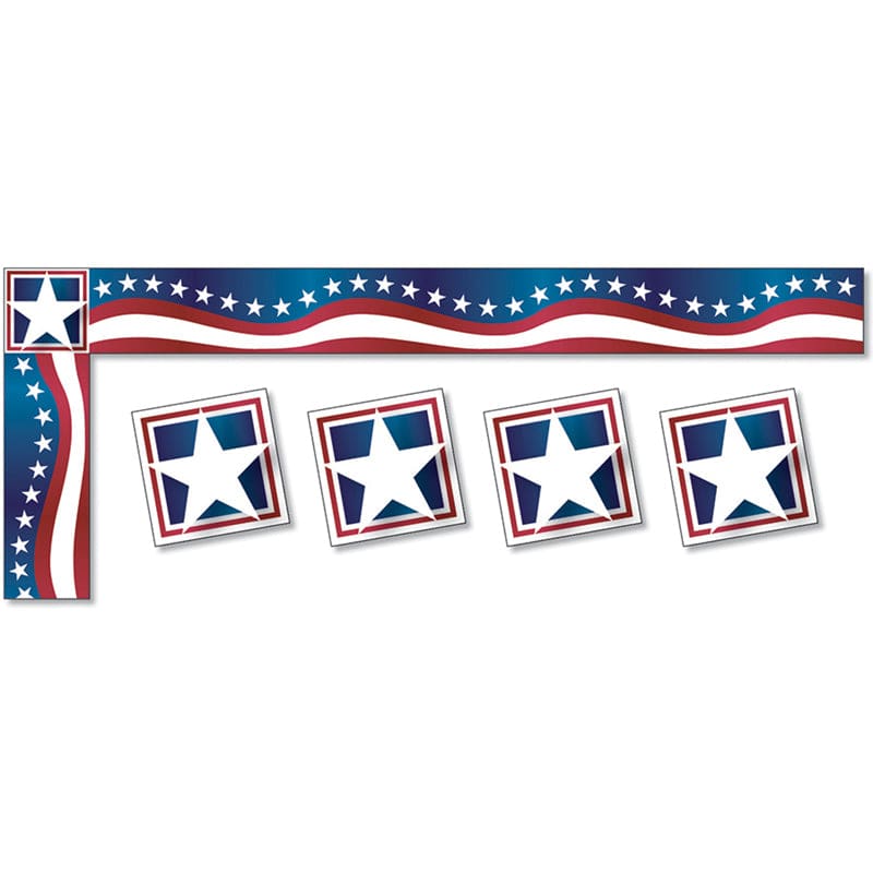Stars & Stripes Trimmer All Around The Board (Pack of 10) - Border/Trimmer - North Star Teacher Resource