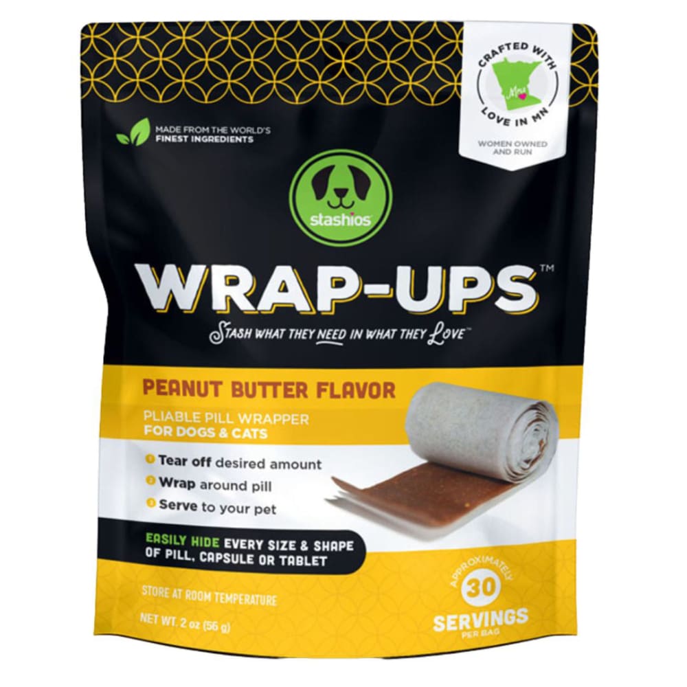 Stashios Wrap-Ups Peanut Butter 2.1oz. - Pet Supplies - Stashios