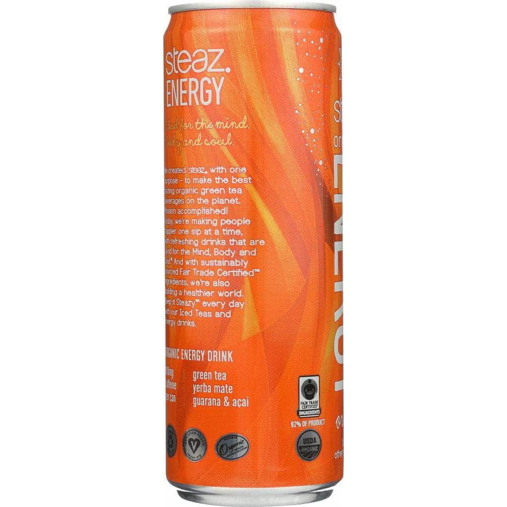 Steaz Steaz Orange Energy Drink, 12 Fl oz