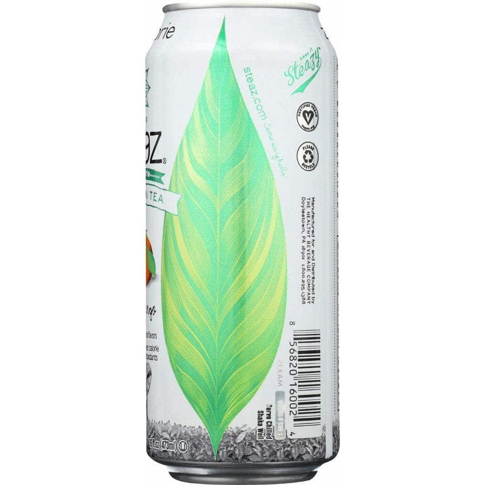STEAZ Steaz Zero Calorie Iced Green Tea Peach Mango, 16 Oz