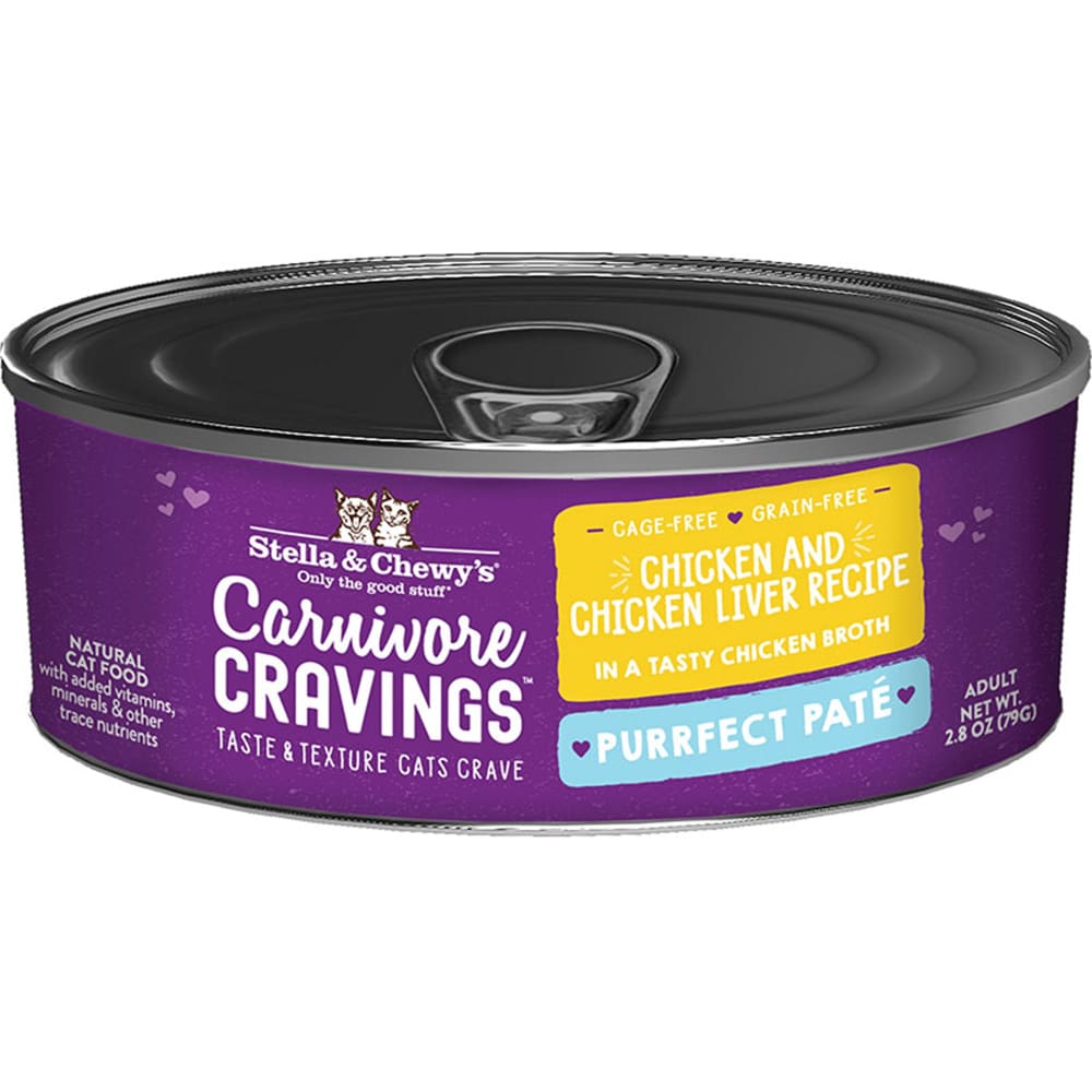 Stella and Chewys Cat Carnivore Cravings Pate Chicken and Liver 2.8Oz. (Case Of 24) - Pet Supplies - Stella and Chewys