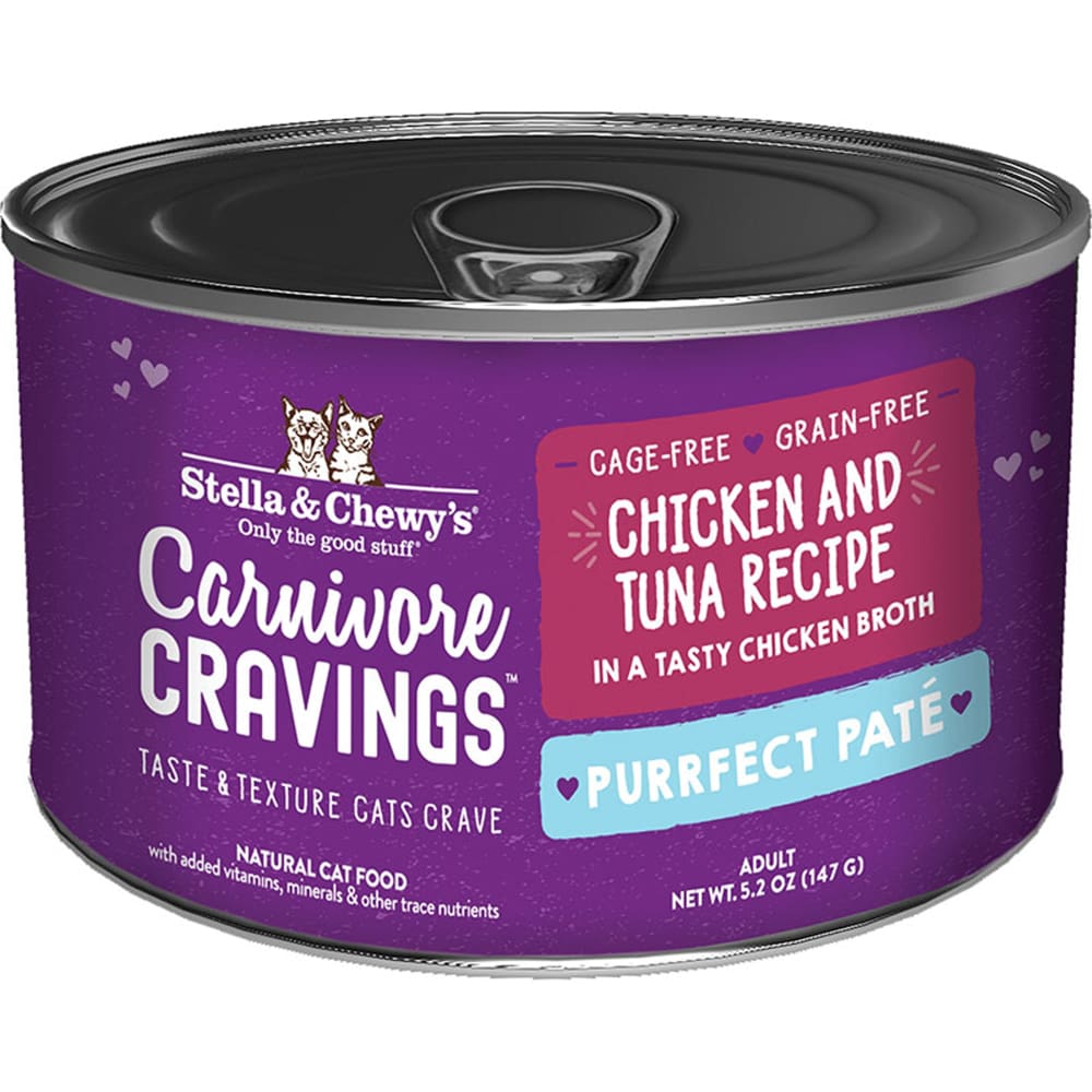 Stella and Chewys Cat Carnivore Cravings Pate Chicken and Tuna 5.2Oz. (Case Of 24 - Pet Supplies - Stella and Chewys