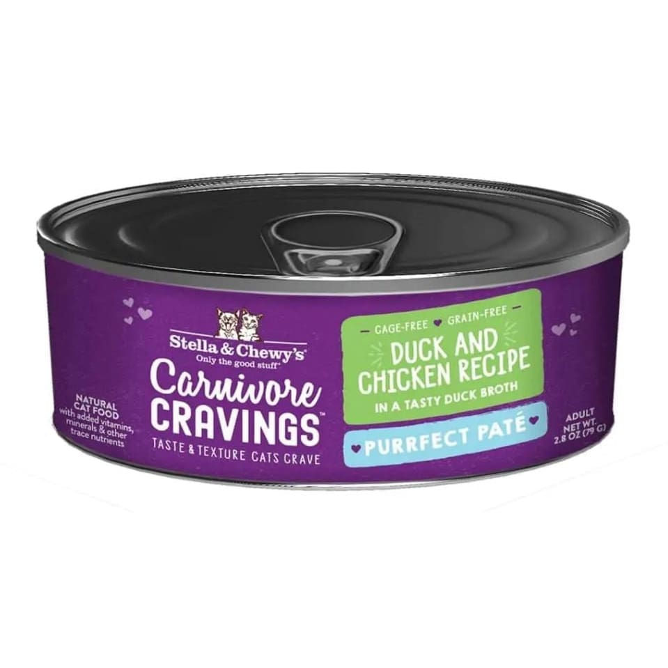 Stella and Chewys Cat Carnivore Cravings Pate Duck and Chicken 2.8Oz. (Case Of 24) - Pet Supplies - Stella and Chewys