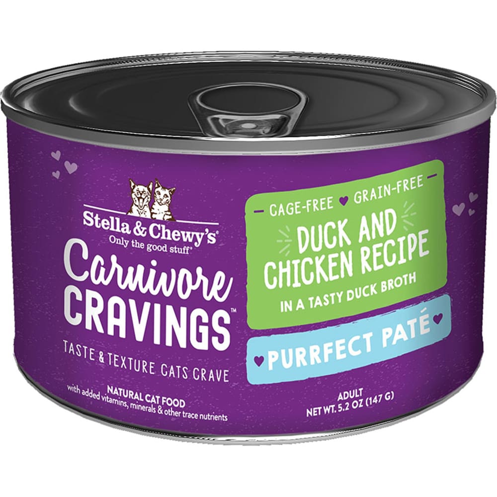 Stella and Chewys Cat Carnivore Cravings Pate Duck and Chicken 5.2Oz. (Case Of 24 - Pet Supplies - Stella and Chewys