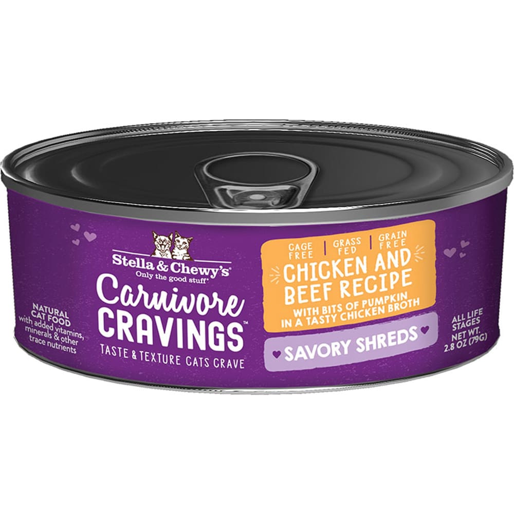 Stella and Chewys Cat Carnivore Cravings Shred Chicken and Beef 2.8Oz. (Case Of 24) - Pet Supplies - Stella and Chewys