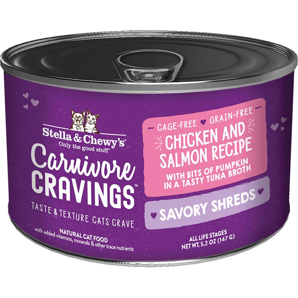 Stella and Chewys Cat Carnivore Cravings Shred Chicken and Salmon 5.2Oz. (Case Of 24 - Pet Supplies - Stella and Chewys