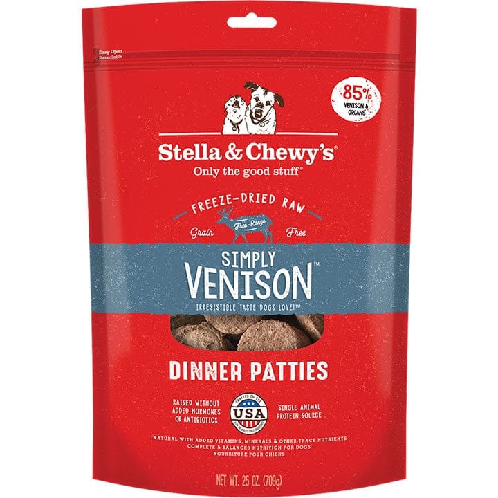 Stella and Chewys Dog Freeze-Dried Dinner Patties Simply Venison 25Oz - Pet Supplies - Stella and Chewys
