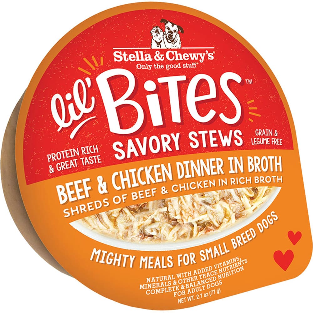Stella and Chewys Dog Lil Bites Savory Stew Beef and Chicken 2.7Oz. (Case Of 12) - Pet Supplies - Stella and Chewys